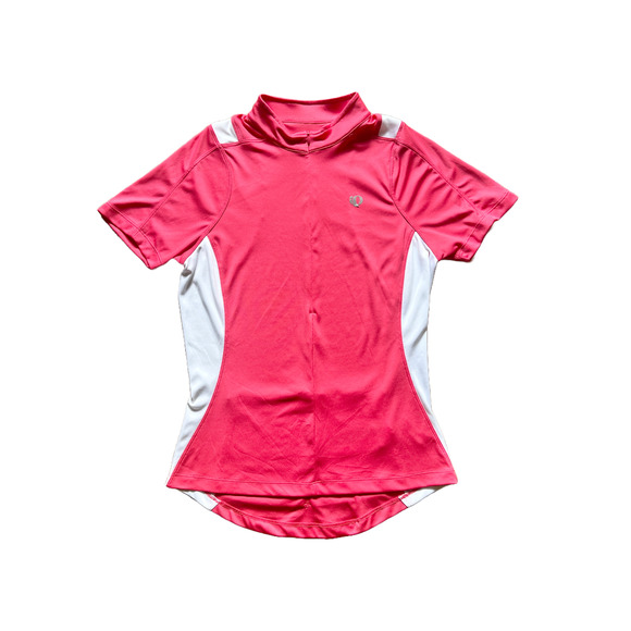 Pearl Izumi Womens Cycling Jersey L Pink Back Pockets Performance Sporty Retro - Picture 1 of 10